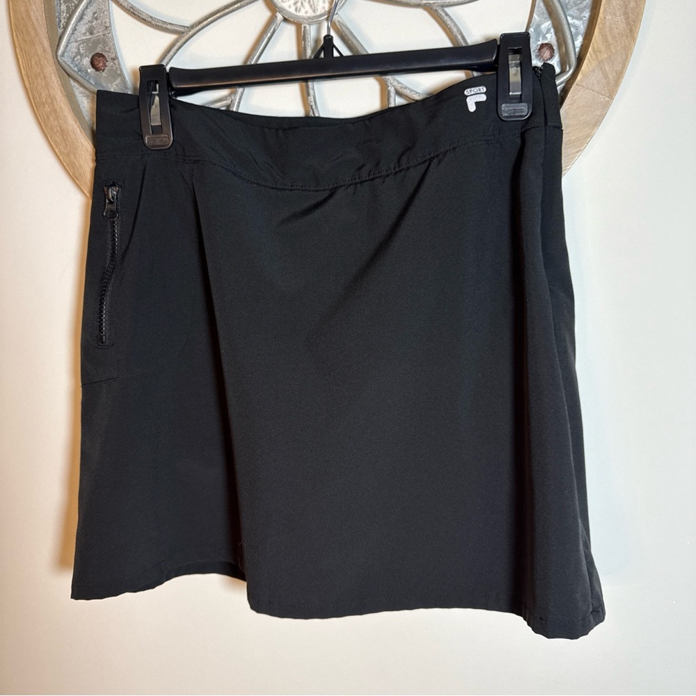 Fila Black Zippered Skort
